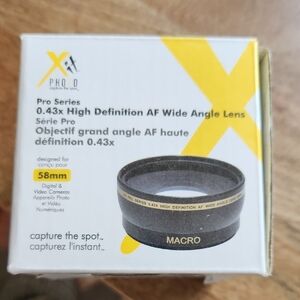 PHOTO- Pro Series 0.43x Wide Angle Lens - Black